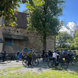 Die Radtourgruppe beim Eintreffen in Schwarzach 